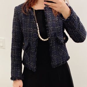 Amazing Chanel Style Blazer, navy,